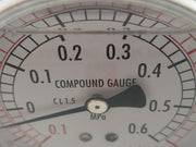 Used Condition -0.1 To 0.6 Mpa Compound Gauge By Daeshin Instrument