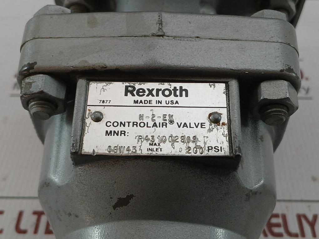 Used Condition 200psi Pneumatic Pressure Regulating Valve H-2-Ex Rexroth