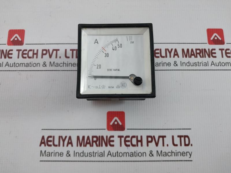 Used Condition  Naval Direct Ammeter 0-50/0-250 A By Saci