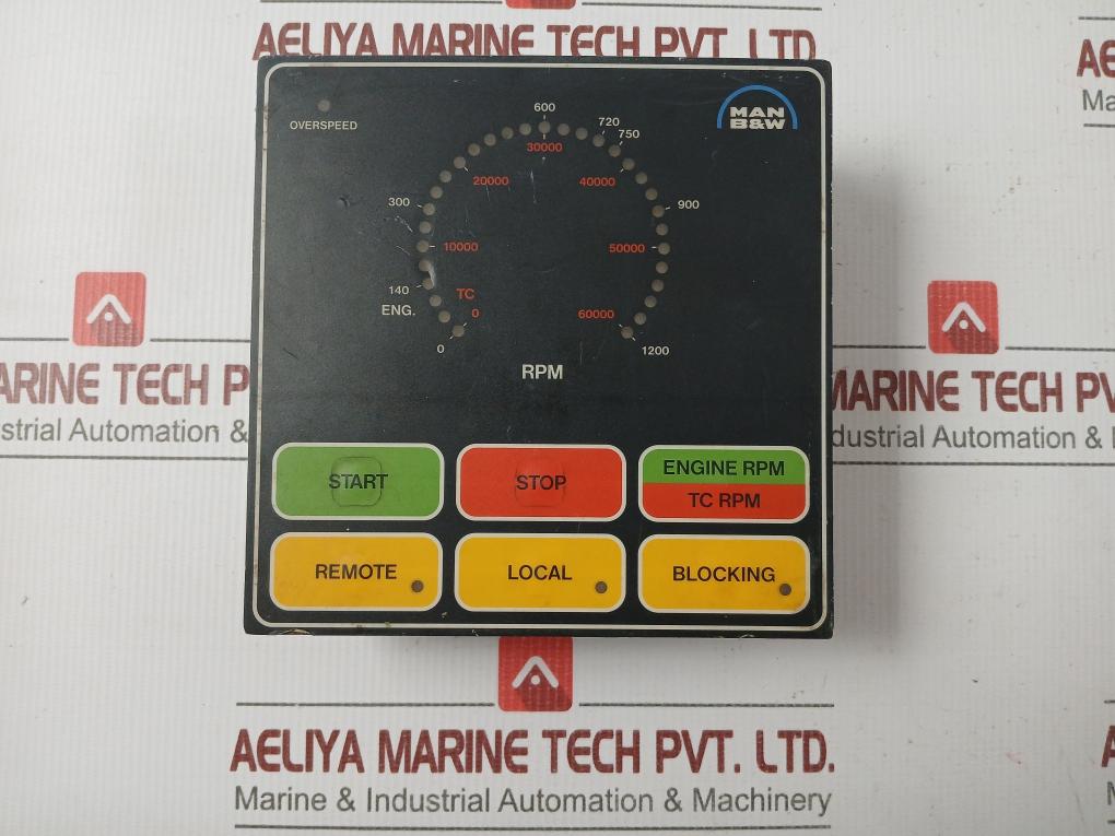 Used Condition By Man B&W 0-1200 24 V Dc Rpm Indicator