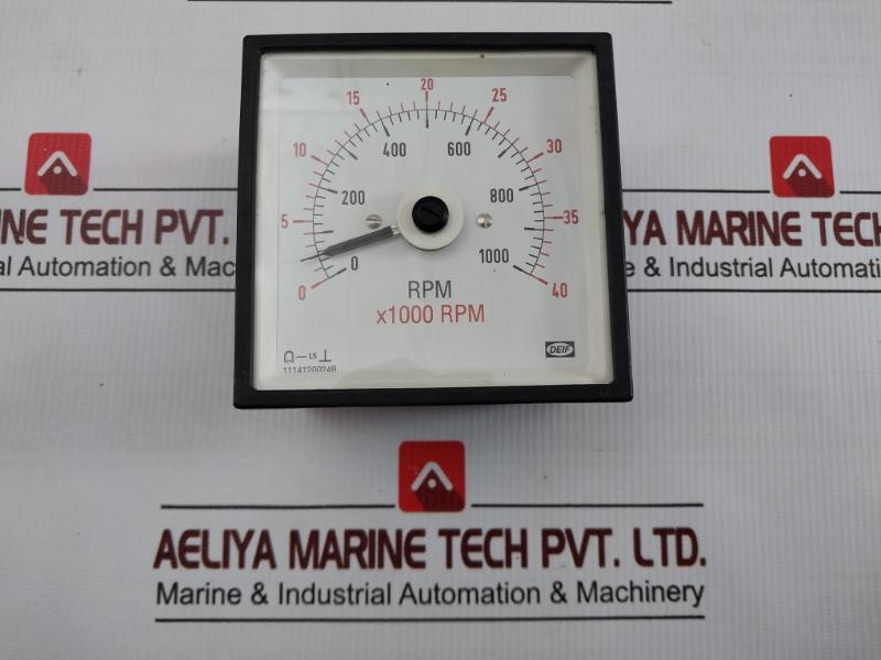 Used Condition Deif Part No. Dq96-C Analog Rpm Meter 0–1000 Rpm