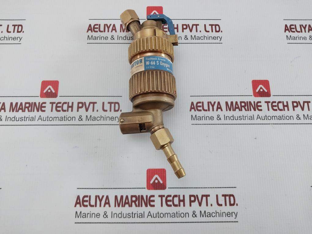 Used Condition Flashback Arrestor Oxygen 10 Bar By Unitor W-66 S