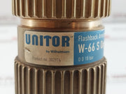 Used Condition Flashback Arrestor Oxygen 10 Bar By Unitor W-66 S