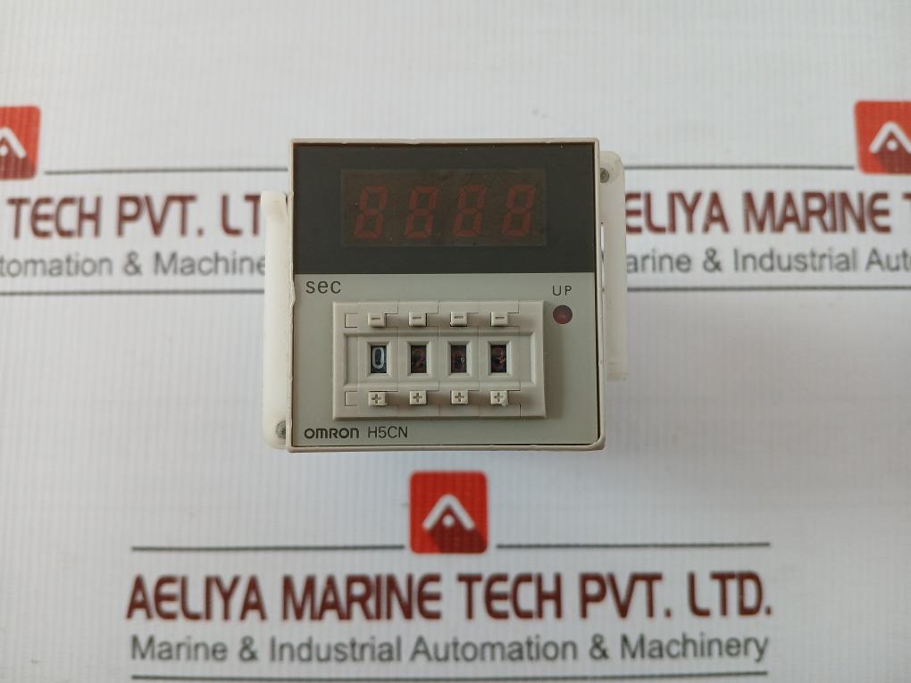 Used Condition H5cn-Xzns, 12-48vdc Miniature Din-Sized Quartz Timer By Omron