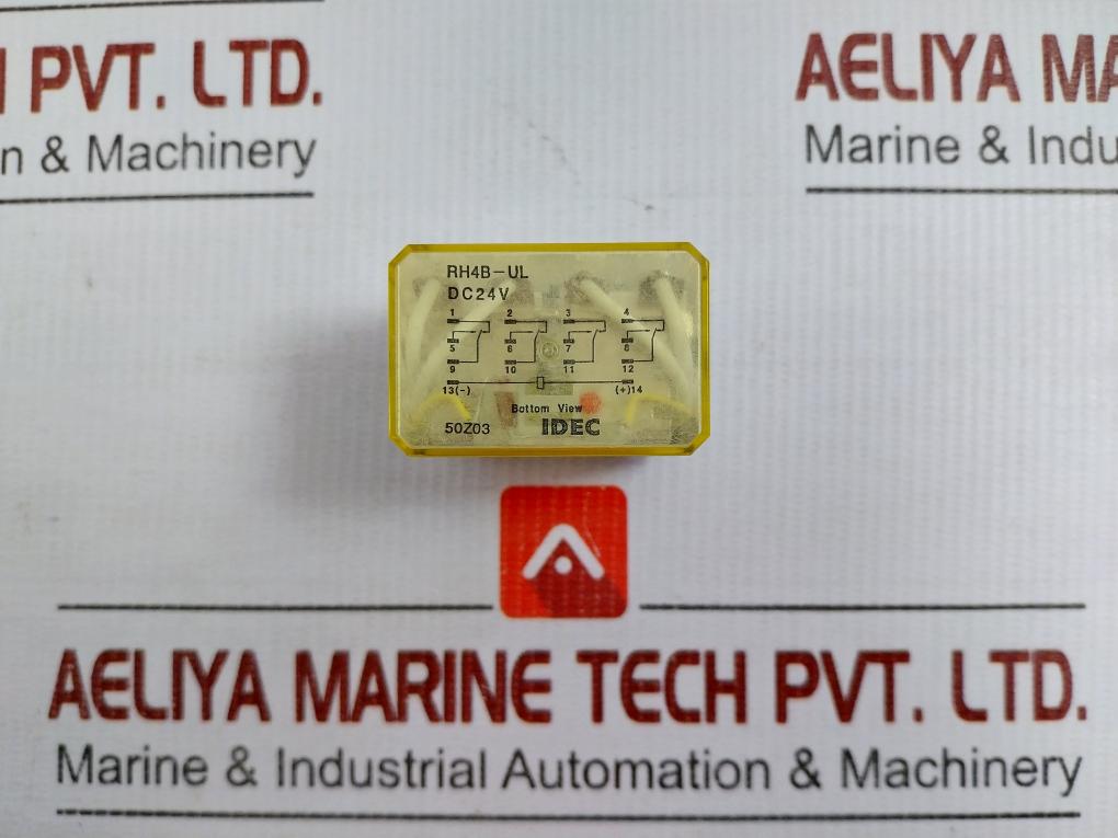 Used Condition Power Relay Plug 24v Dc Brand Idec Rh4b-Ul