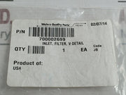 V-Detail Inlet Filter 700002699 50 Gm By Waters