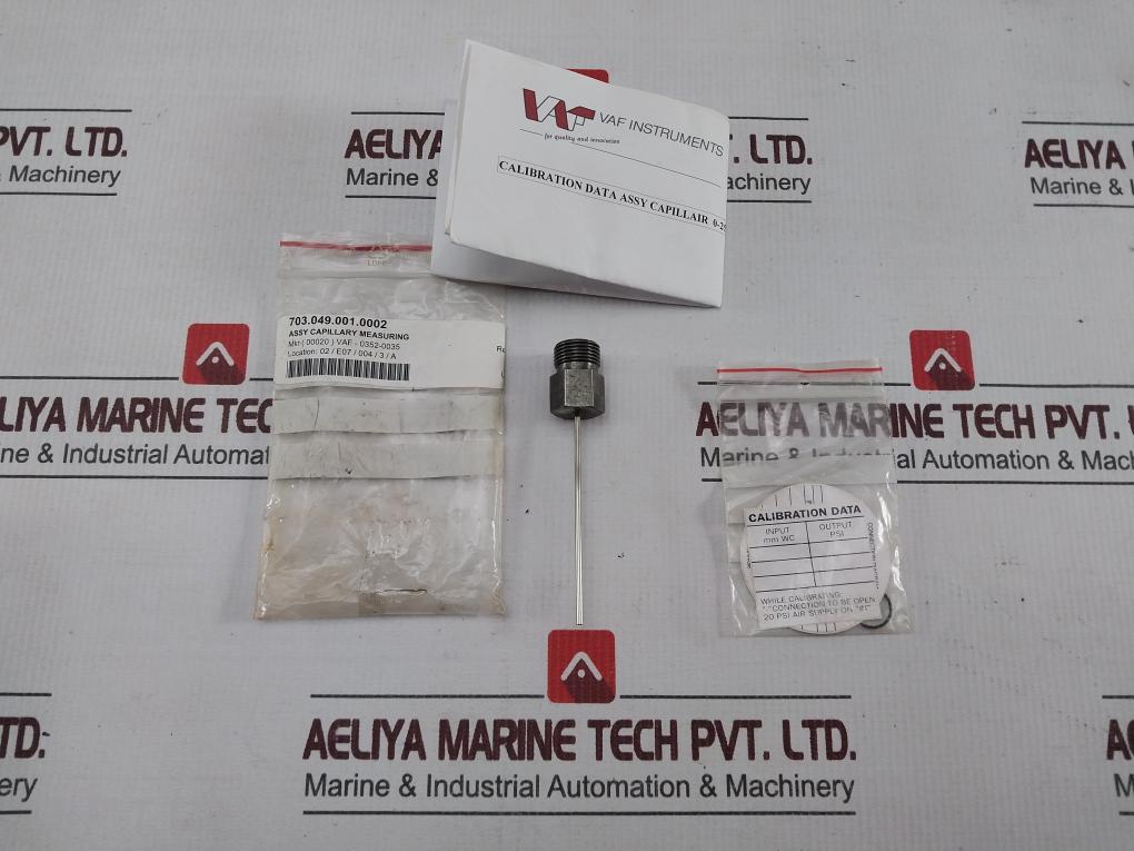 Vaf 0352-0035 Capillair Calibration Data Assy