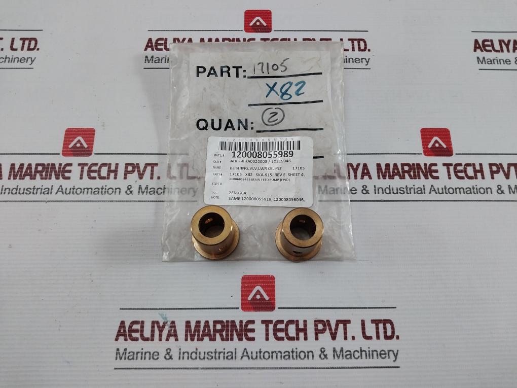 Valve Bushing Lower Oil Plate For Pump Main Feed 17105 X82