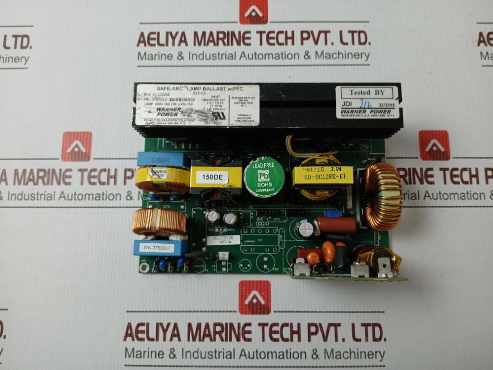 Warner Power 70-223226 Lamp Ballast W/Pfc Pcb Assy 50C Xbo-150 Rev-02