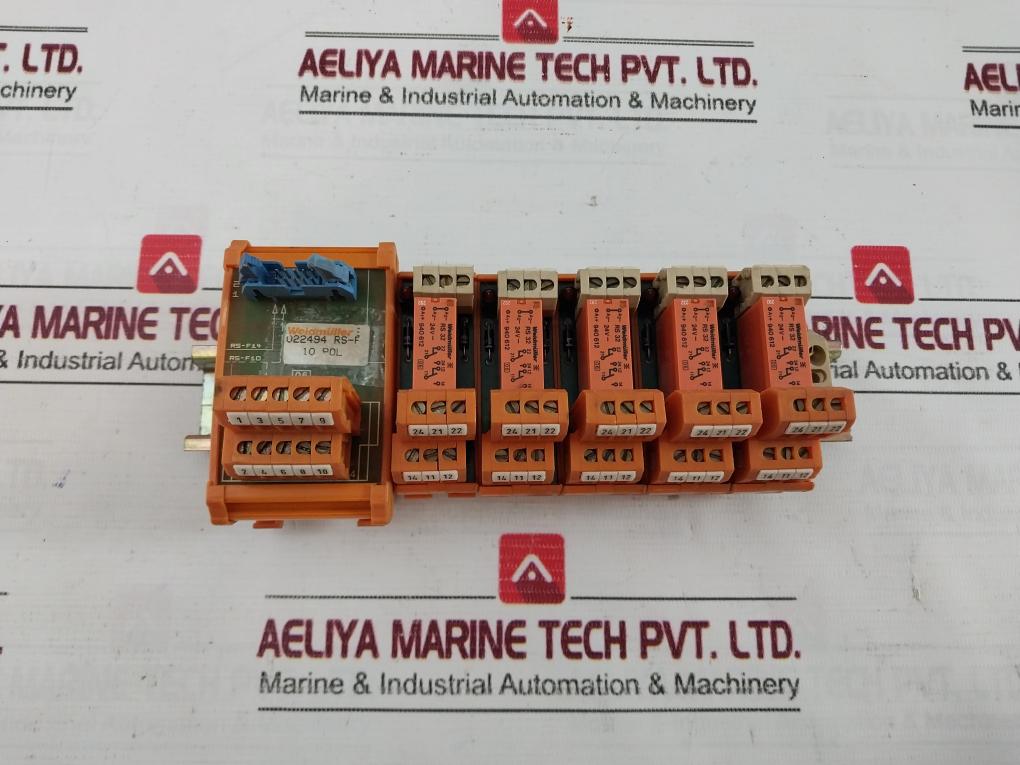 Interface Module 24v Weidmuller 022494 10 Pole Terminal Block Interface Module 24V Sc3 8A/2 ...