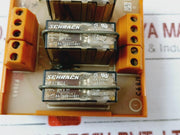 Weidmuller P7045 Shutdown Pc Board Schrack 10A/250Vac 3 Relay Module