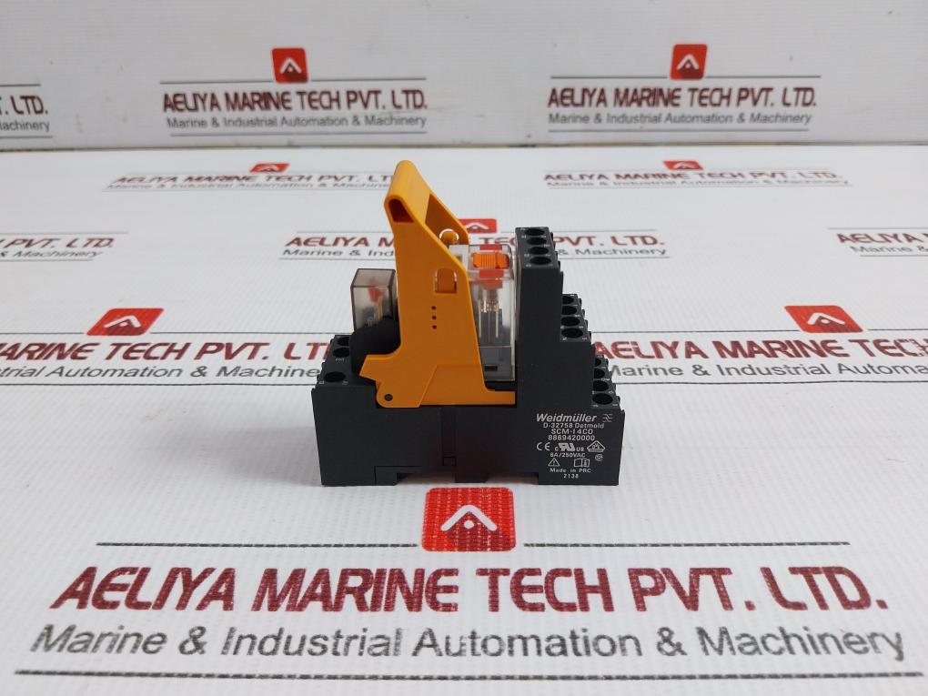 Weidmuller Power Relay With Socket Base 250 Vac 6a Rcm 570730
