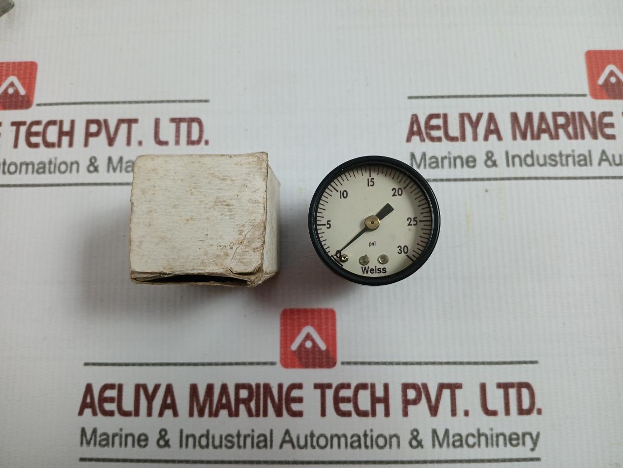 Weiss Tl15P-0/30 Pressure Gauge 0-30 Psi