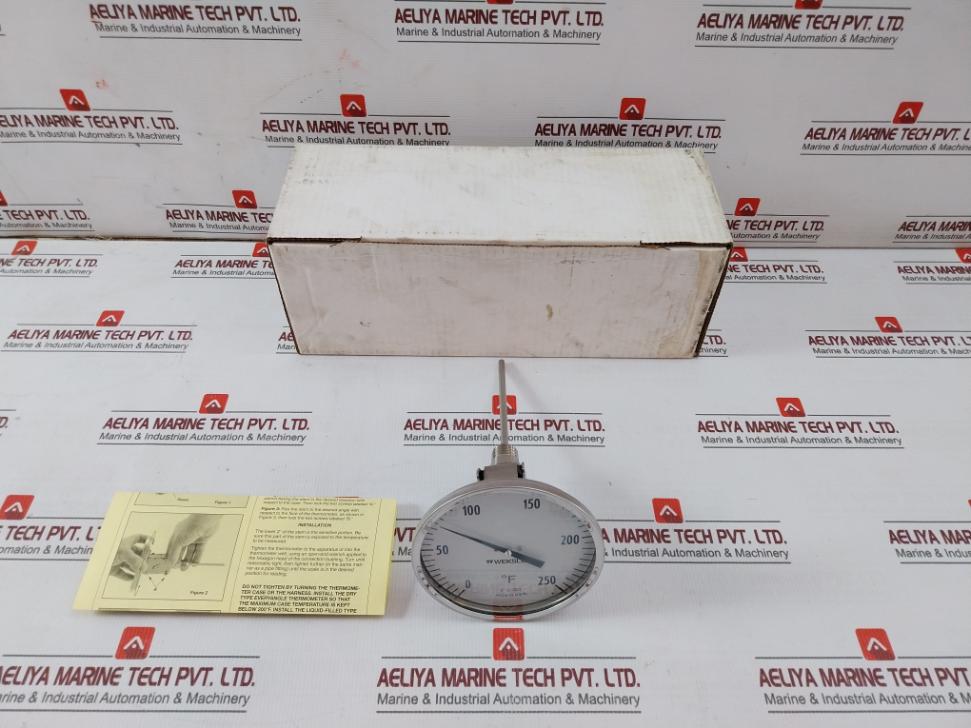 Weksler 0/250F Bimetal Dial Thermometer With A Temperature Range 5 Inch