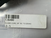 Well Shin H05Vv-f Power Cord 3G 1.0Mm2 Vde 250/440V 16A 250V Iemmequ, Ws-023