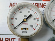 Western Medica M1-540-pg Compressed Gas Regulator 0-100 Psi W/ High Pressure Gauge