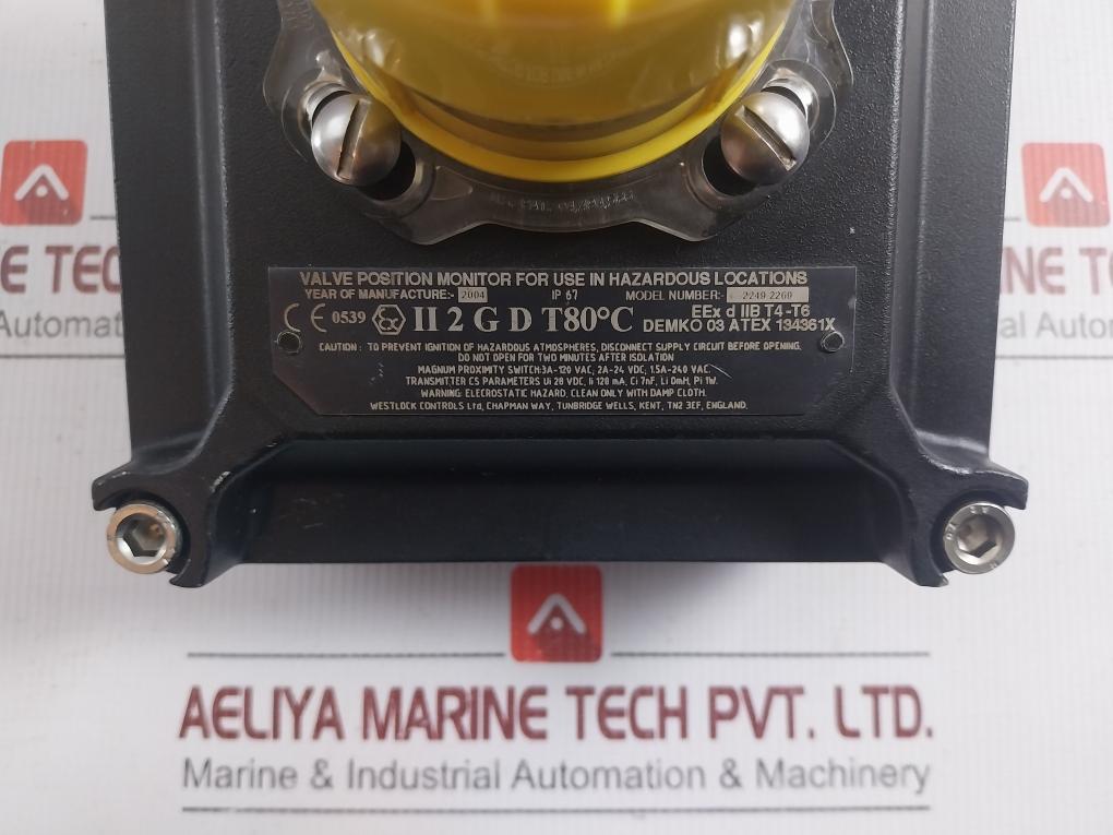 Westlock Controls Valve Position Monitor 2249-By-Cs-2200-000 In Used