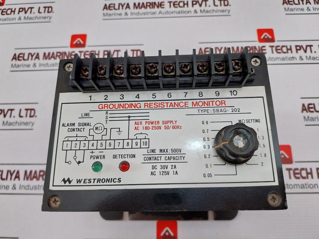 Westronics Sbag-202 Grounding Resistance Monitor Ac 180-250V 50/60Hz 500V