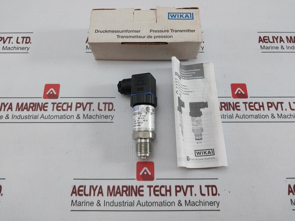 Wika -1 To 0 Bar Pressure Transmitter S-10