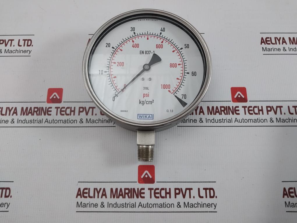 230.20.160 Pressure Gauge 0-70 Kg/Cm2 & Psi Wika