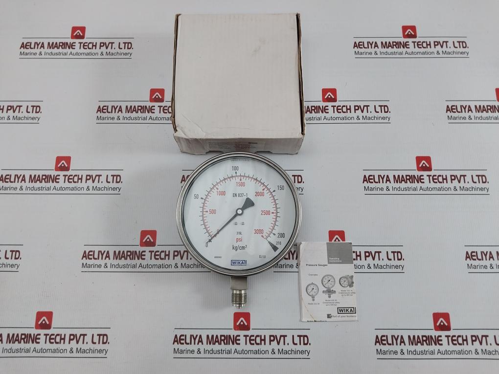 Pressure Gauge 232.50.160 By Wika 0-210 Kg/Cm2 & 0-3000 Psi