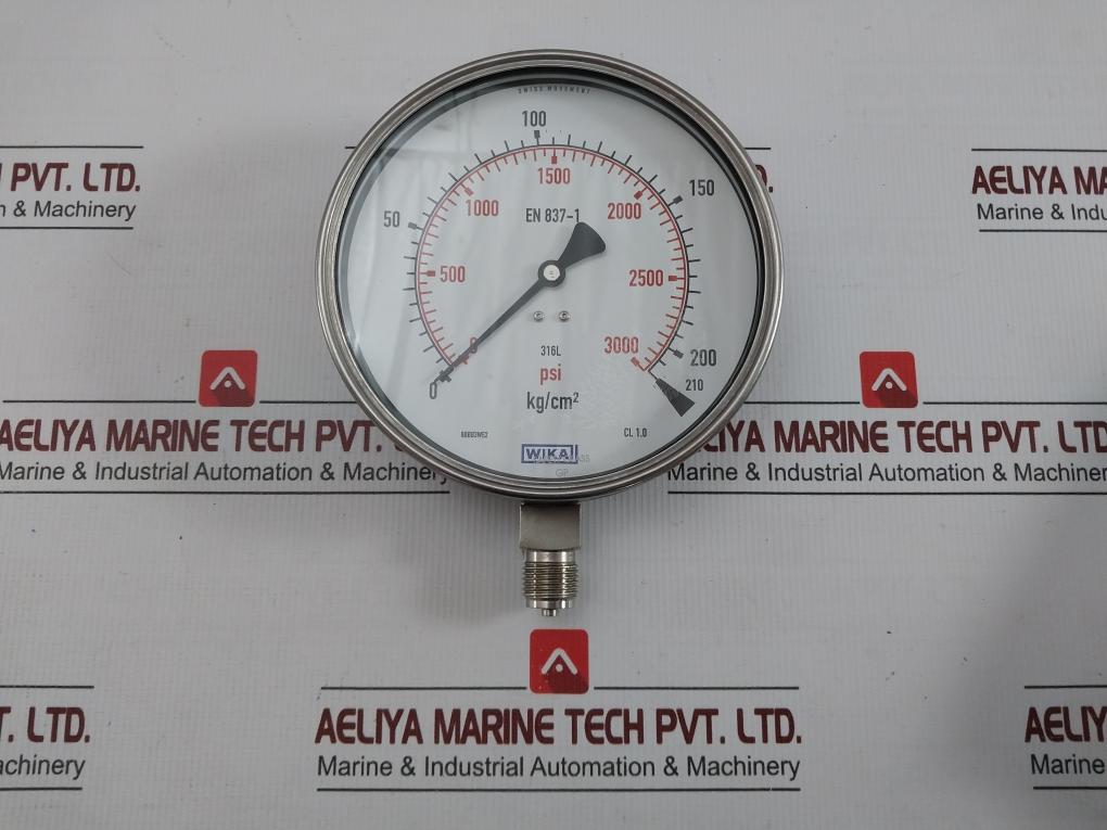 Pressure Gauge 232.50.160 By Wika 0-210 Kg/Cm2 & 0-3000 Psi