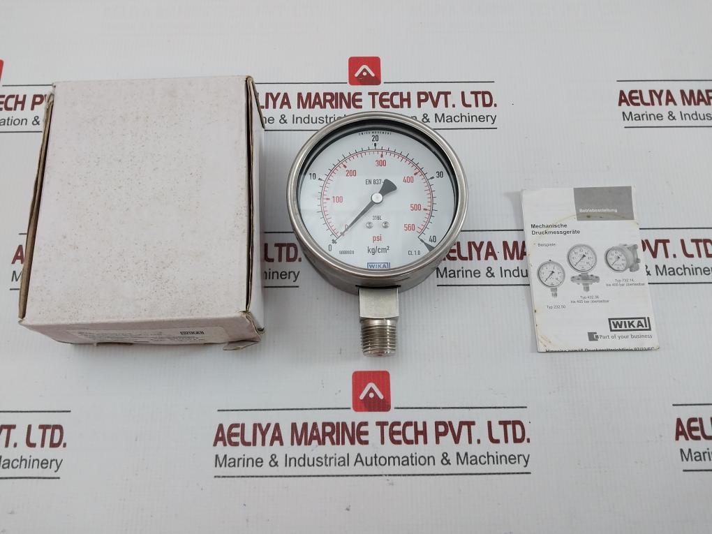 Wika 40 Kg/Cm2 & Psi Pressure Gauge 230.20.100