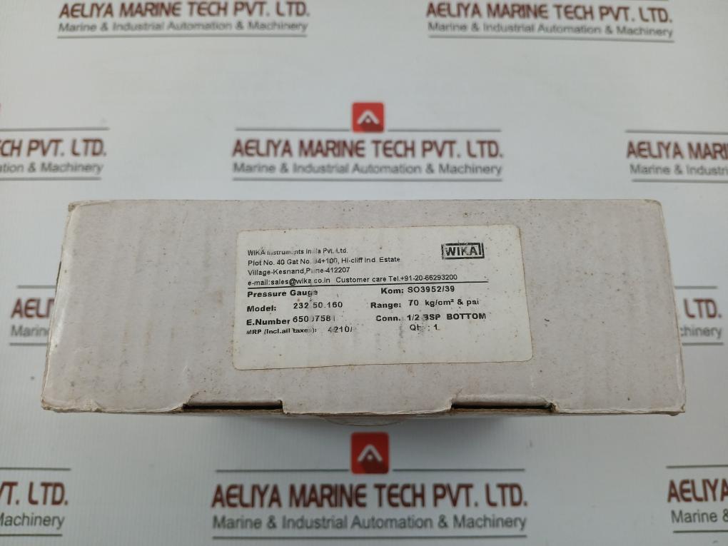 Pressure Gauge En 837-1 Wika 70 Kg/Cm2 & Psi - Ss 34