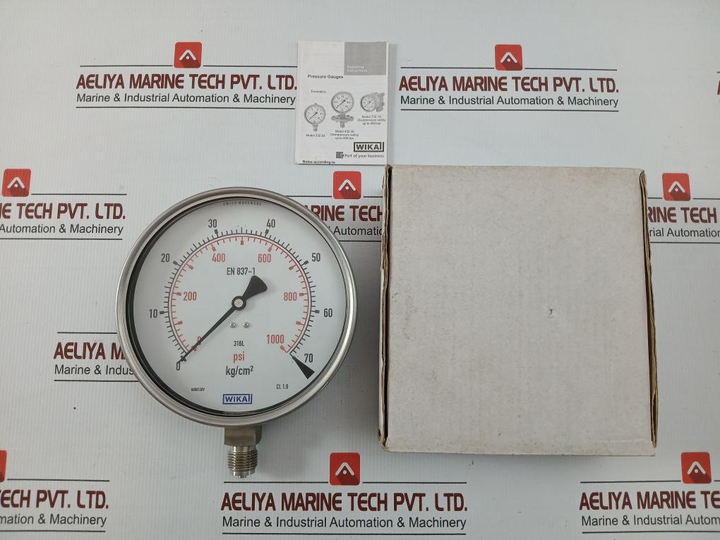 Pressure Gauge En 837-1 Wika 70 Kg/Cm2 & Psi - Ss 34