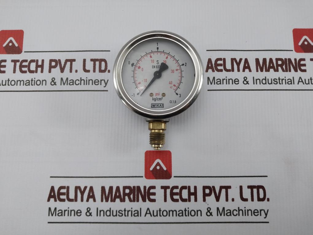 Wika En 837-1 Pressure Gauge -14 To 42 Psi