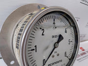 Wika En 837-1 Pressure Gauge 0-6 Bar 316L 1/2