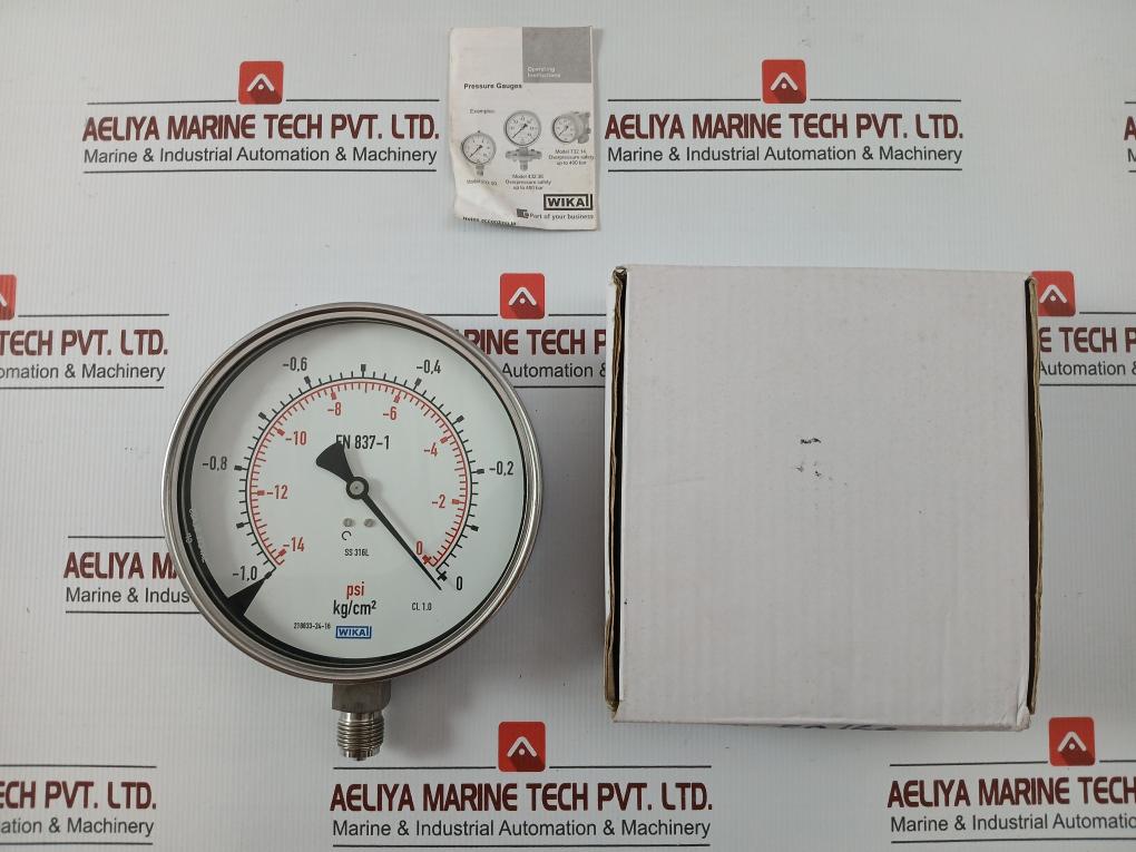 Wika Pressure Gauge -14-0 Psi 232.50 -1,0-0 Kg/Cm2