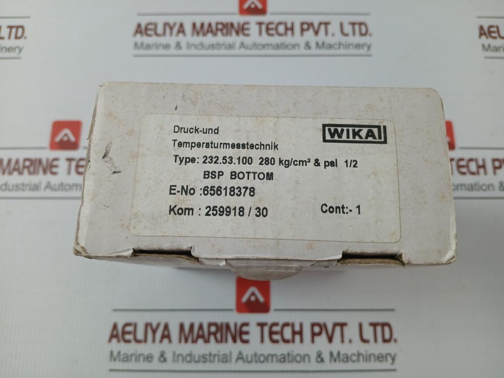 Wika Pressure Gauge 0-280 Kg/Cm2 En 837-1