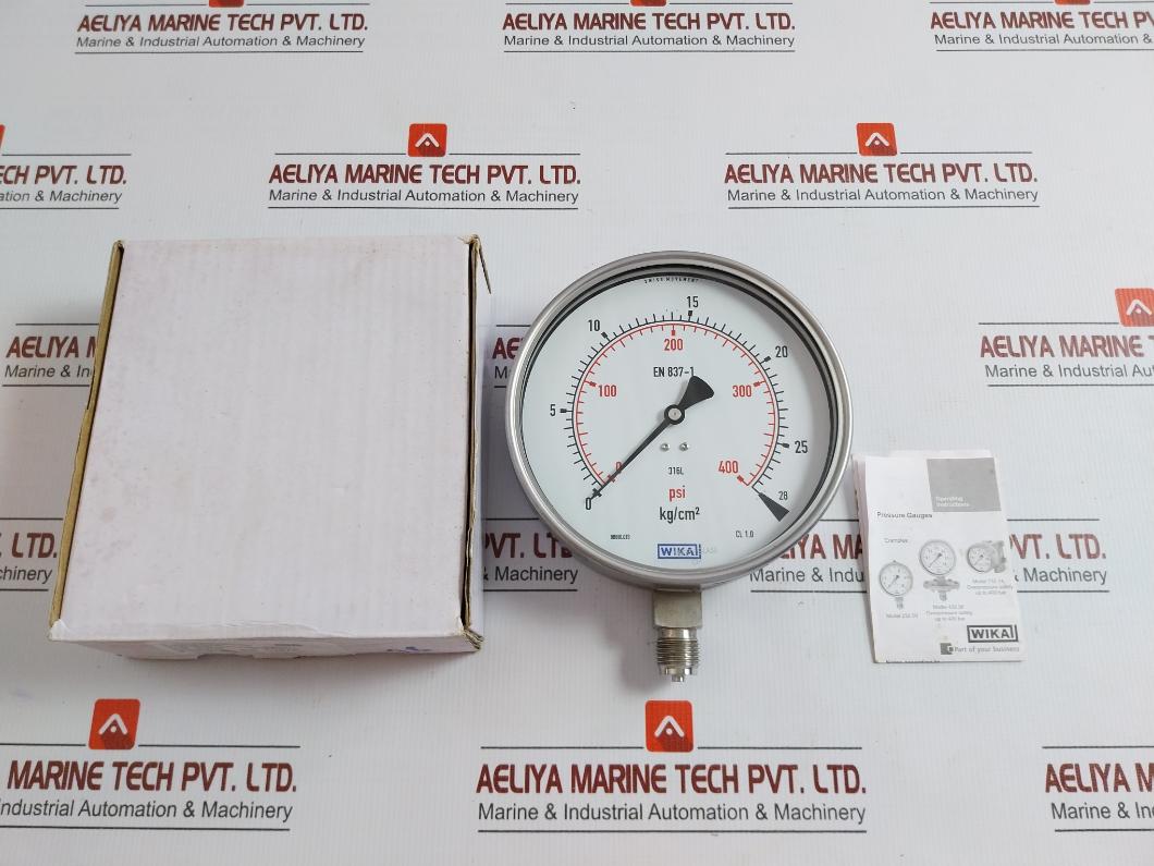 Wika Pressure Gauge 0-28 Kg/Cm2 & Psi 232.50.160