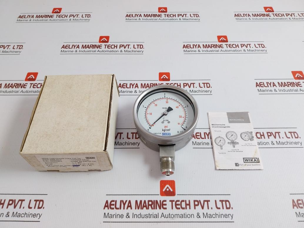 Wika Pressure Gauge 0/4 Kg/Cm2 & Psi 230.20.100