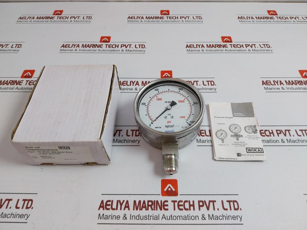 Wika Pressure Gauge 0 To 1000 Kg/Cm2 0 To 14000 Psi 232.50.100