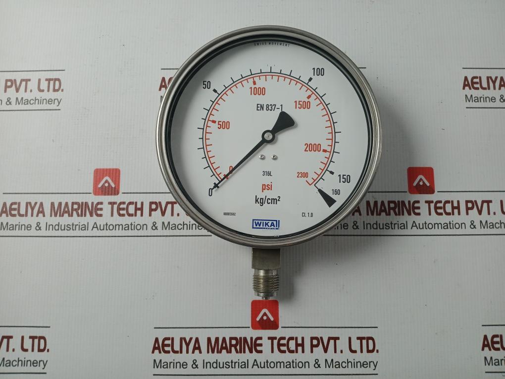 Wika Pressure Gauge 160 Kg/Cm2 & Psi 232.50.160