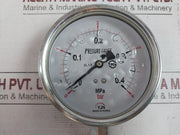 Yjn 0-4 Bar Liquid Filled Pressure Gauge Cl 1.5 0-0.4 Mpa