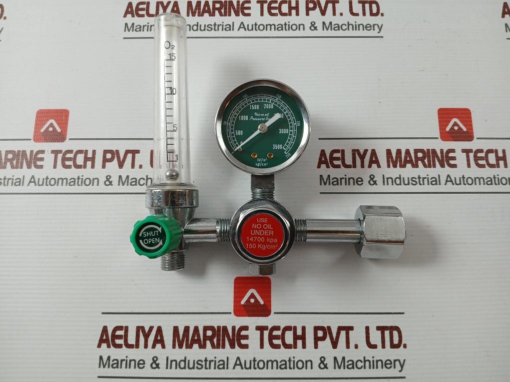 Youngwon Yf-86A Pressure Gauge And Flowmeter Regulator Assy 3500Psi