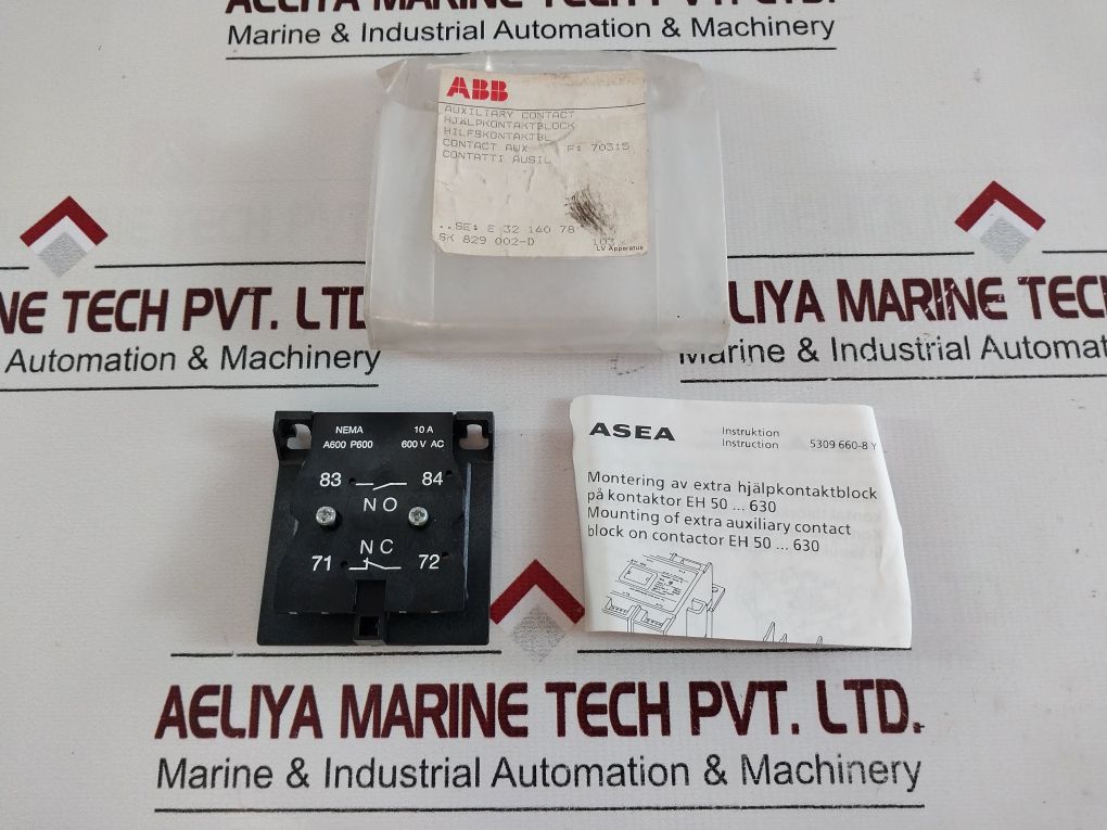 Abb Sk 829 002-d Auxiliary Contact Block A600 P600