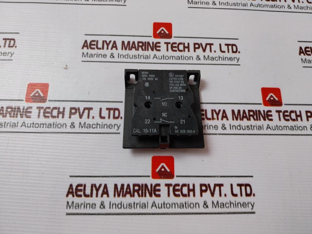 Abb Cal 16-11A Auxiliary Contact Block Sk 829 002-a 10A 600V Ac