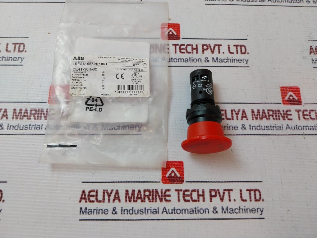 Abb Ce4T-10R-02 Emergency Stop Pushbutton Switch 300V 5A