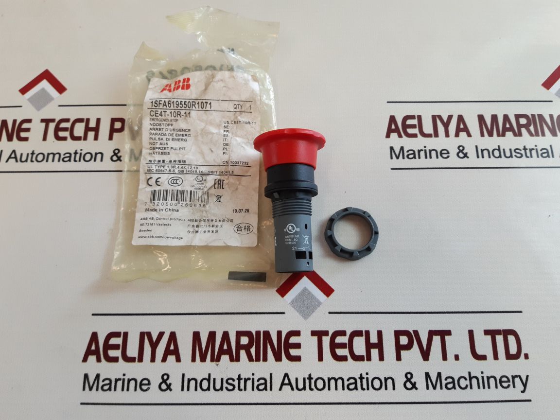 Abb Ce4T-10R-11 Emergency Stop Pushbutton Switch
