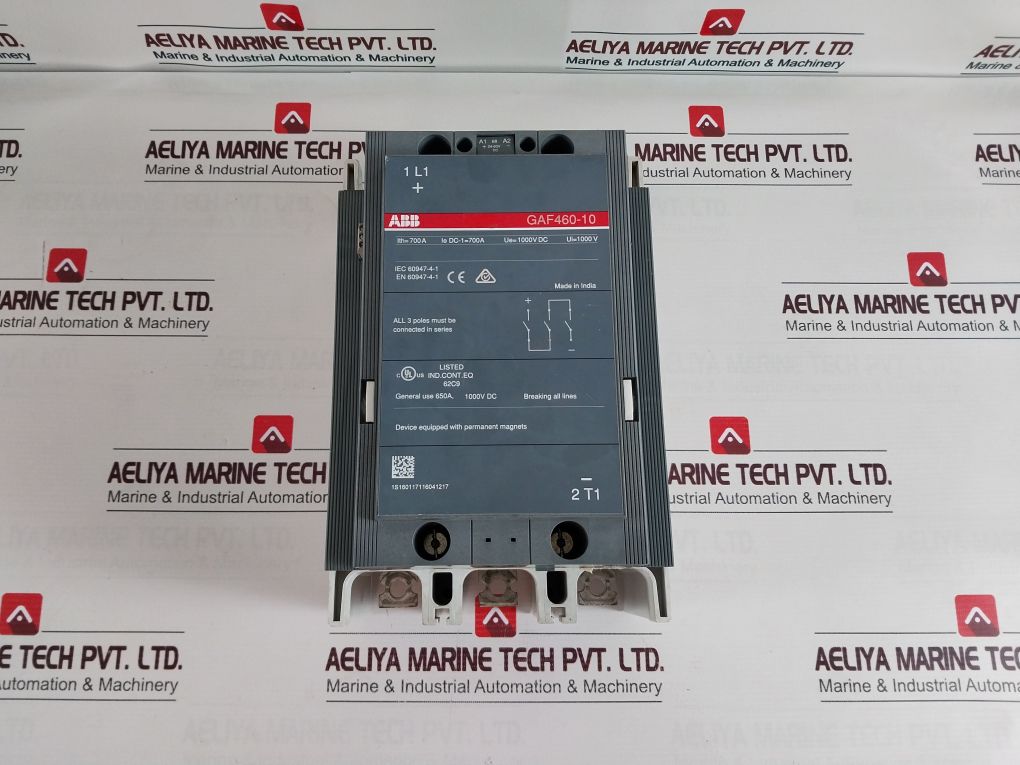 Abb Gaf460-10 3-pole Contactor 24-60V Dc