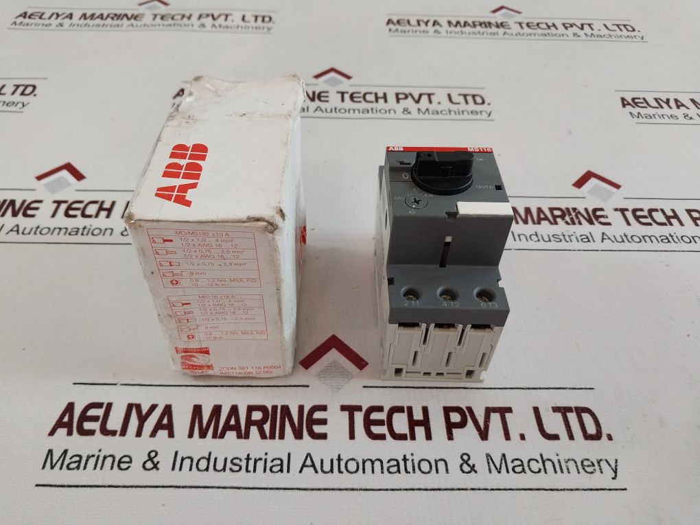 Abb Ms116-6.3 Manual Motor Starter 4.0-6.3A 1Sam250000R1009