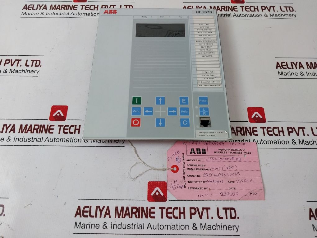Abb Ret670 Display 1Mrk000008-hb Free Shipping