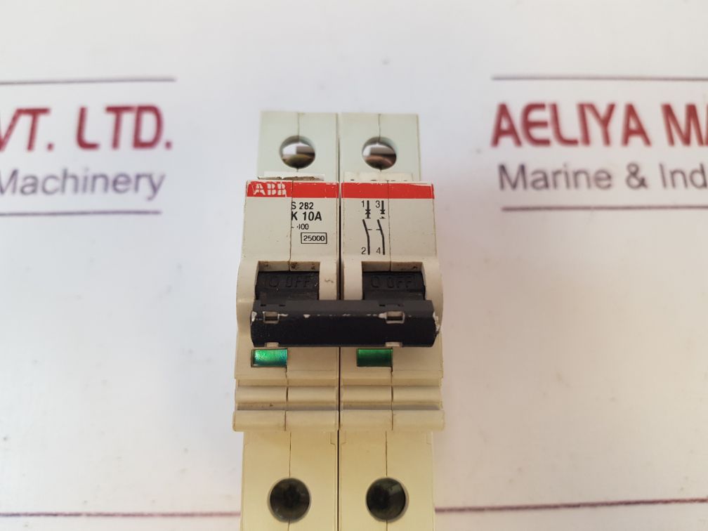 Abb S282 K 10A Circuit Breaker 277/480 Vac