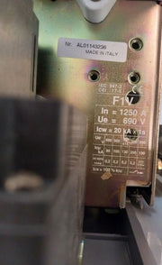 Abb Sace F1 Megamax Circuit Breaker With Ar1 Protection Unit