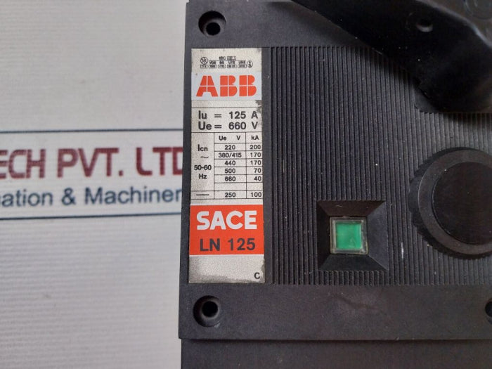 Abb Sace Ln 125 Circuit Breaker 125A 660V