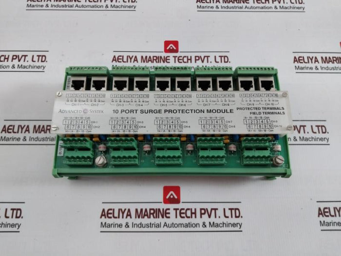 Advanced Systek 1131301 Surge Protection Module 10 Port Rev. 0 01/10-11 Esmt108